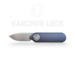 Couteau Pliant Vosteed Corgi V Lame Acier 14C28N Manche Aluminium Bleu Ardoise Vanchor Lock VOSA3713