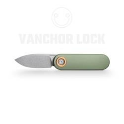 Couteau Pliant Vosteed Corgi V Lame Acier 14C28N Manche Aluminium Vert Vanchor Lock VOSA3702