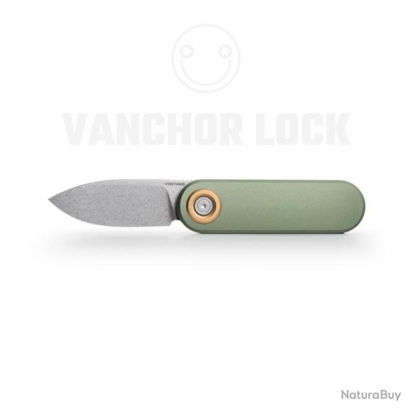 Couteau Pliant Vosteed Corgi V Lame Acier 14C28N Manche Aluminium Vert Vanchor Lock VOSA3702