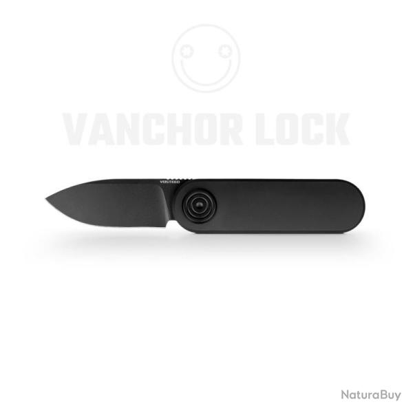 Couteau Pliant Vosteed Corgi V Lame Acier 14C28N Manche Aluminium Noir Vanchor Lock VOSA3701