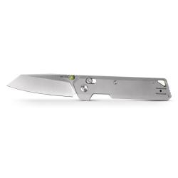 Couteau Pliant Vosteed Parallel Lame Acier 154CM Manche Titane Gris Crossbar Lock VOSA3503