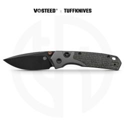 Couteau Pliant Vosteed Psyop 299 Lame Acier S35VN Manche Micarta Noir Black Stonewash VOSA2233