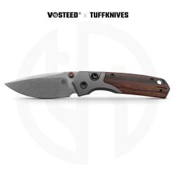 Couteau Pliant Vosteed Psyop 299 Lame Acier S35VN Manche Bois Ironwood Top Liner Lock VOSA2228