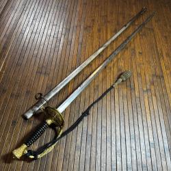 RARE &Eacute;p&eacute;e Officier Poudre & Salp&ecirc;tre M1817 Cisel&eacute;e - Ch&acirc;tellerault 1913 - WW1