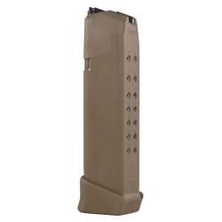 CHARGEUR GLOCK 19 COUPS CALIBRE 9x19 POUR GLOCK 19x COYOTE FOLLOWER NOIR