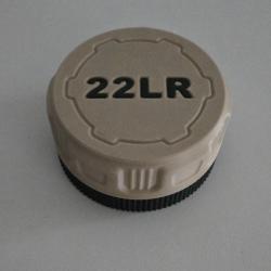Bo&icirc;te de rangement 55 munitions .22LR beige et noir