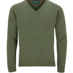 Pull col V en lambswool Homme Streetly - 3 coloris - Alan Paine - L / Vert