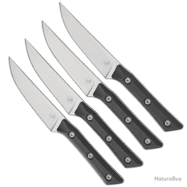 Coffret de 4 couteaux � steak STD SW G10 - Microtech Noir