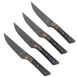 Coffret de 4 couteaux &agrave; steak DLC TITANE FDC - Microtech