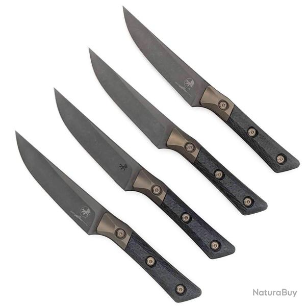 Coffret de 4 couteaux � steak DLC TITANE FDC - Microtech