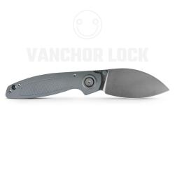 Couteau Vosteed Shilin Cutter Lame Acier Elmax Manche Aluminium Gris Vanchor Lock Gaucher VOSA2807