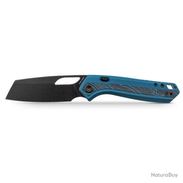 Couteau Pliant Vosteed Kroc 329 Lame Acier S35VN Manche Aluminium Bleu G10 Top Liner Lock VOSA1811