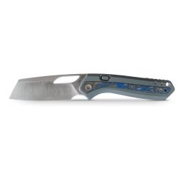 Couteau Pliant Vosteed Kroc Lame Acier S35VN Manche Aluminium Gris Micarta Top Liner Lock VOSA1801