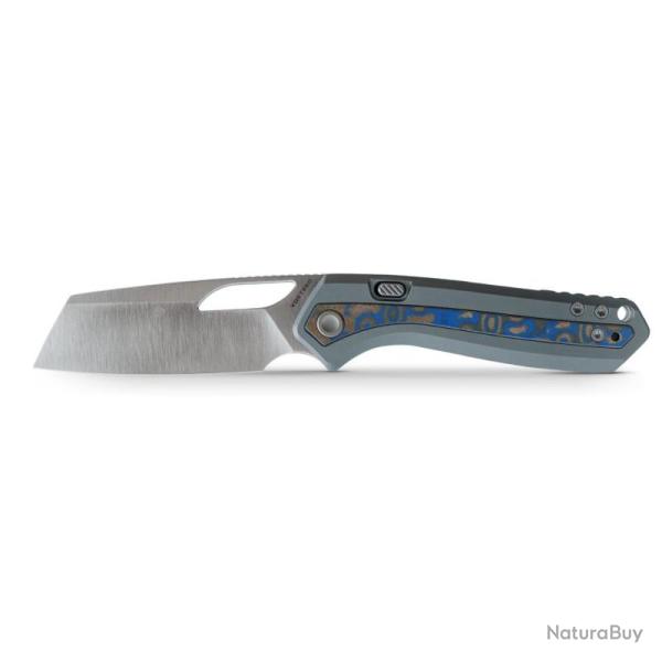 Couteau Pliant Vosteed Kroc Lame Acier S35VN Manche Aluminium Gris Micarta Top Liner Lock VOSA1801