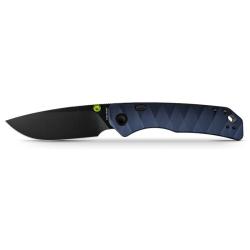 Couteau Vosteed Marten 330 Lame Acier 154CM Manche Aluminium Bleu Ardoise Top Liner Lock VOSA1615