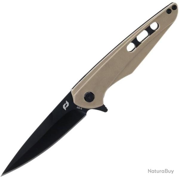 Couteau de Poche Schrade Kinetic Lame Acier AUS-8 Manche G10 Tan SCH1159316