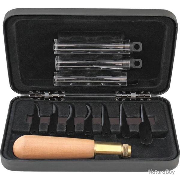 Set de Sculpture Schrade Uncle Henry Manche Bois Lames Acier Carbone �tui Magn�tique SCH22UH