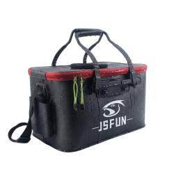 Vivier Pliable JSFUN 40cm - Seau de P&ecirc;che EVA &Eacute;pais pour Poisson Vivant & App&acirc;ts