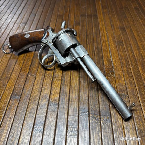 Rare et solide Revolver type Lefaucheux 12mm Broche - Cadre Monobloc - Belge ELG
