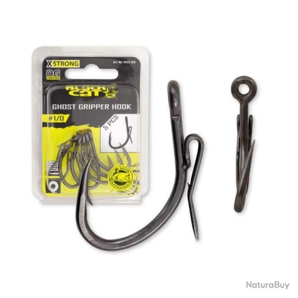 HAMECONS SILURE BLACK CAT GHOST GRIPPER HOOK DG - X5 2/0