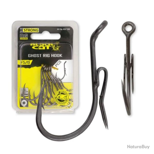 HAMECONS SILURE BLACK CAT GHOST RIG HOOK DG - X5 7/0
