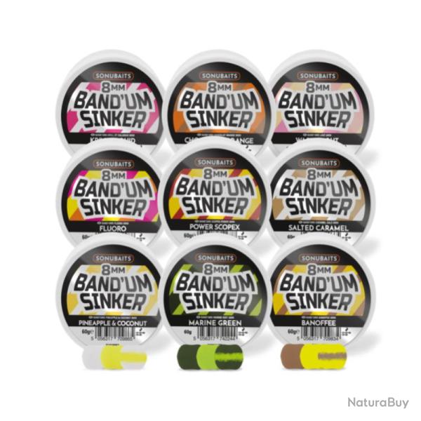 SINKERS SONUBAITS BAND'UM - 6 / 8 / 10 MM PINEAPPLE & COCONUT �6