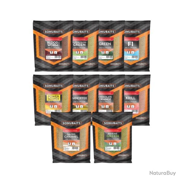 PATE D'ESCHAGE SONUBAITS ONE TO ONE PASTE 500 G SUPERCRUSH GREEN