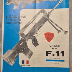 Notice carabine UNIQUE F1 1