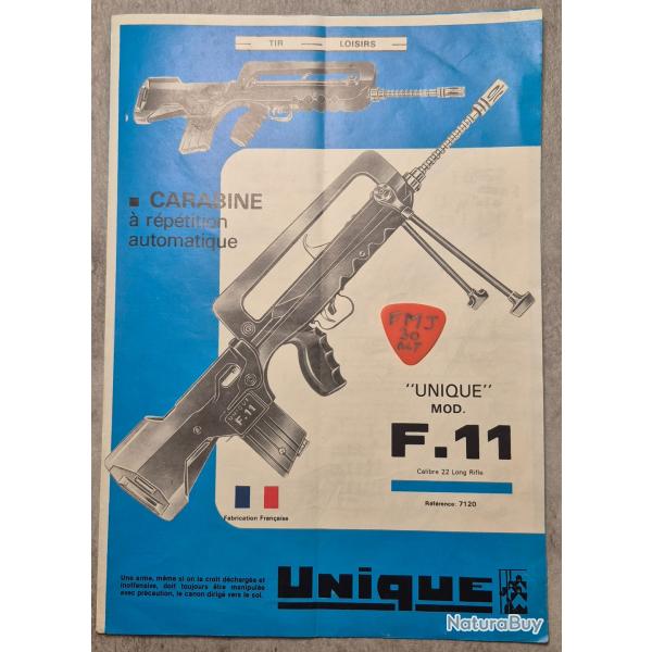 Notice carabine UNIQUE F1 1