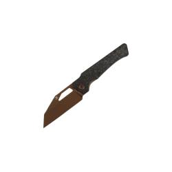Couteau Kansept Egress Lame Acier CPM S35VN Manche Fibre De Carbone D&eacute;chiquet&eacute;e Liner Lock K1033A3