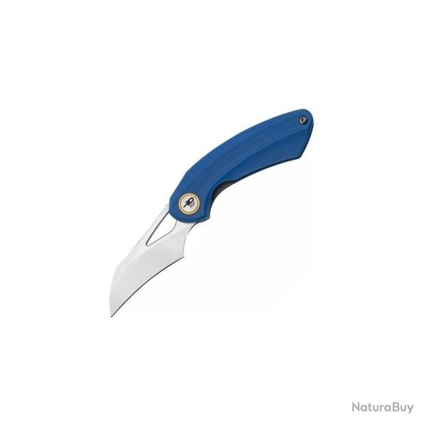 Couteau Bestech Bihai Lame Acier 14C28N Manche G10 Bleu Liner Lock BTKG53D1