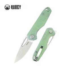 Couteau Kubey Doris Lame Acier 14C28N Manche G10 Jade Liner Lock KUB324F