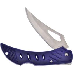 Lot de 3 Couteau Frost Cutlery Tac Assault Lame Inox Manche Plastique Bleu Lockback FTA007BLBLK
