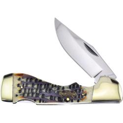 Couteau Pliant Frost Cutlery Choctaw Lame Acier Inox Manche Os Vieilli Beige Lockback FSW405WABS