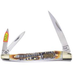 Couteau Pliant Frost Cutlery Whittler Lame Acier Inox Manche Os Br&ucirc;l&eacute; Beige Slip Joint FSW167BAB