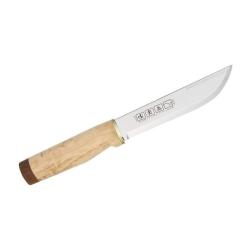 Couteau Marttiini Ranger Lame Acier X46Cr13 Manche Bouleau Fris&eacute; Etui CUir Finland MN543015