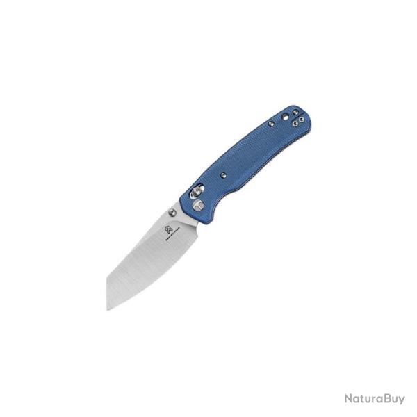 Couteau Bestechman Cicada's Wing Lame Acier 10Cr15CoMoV Manche Micarta Bleu B-Lock BTKMK06M1