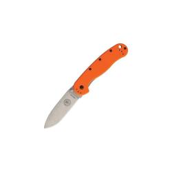 Couteau ESEE Avispa Lame Acier AUS-8 Manche G10 Orange et Acier Frame Lock Made In Taiwan BRK1301OR