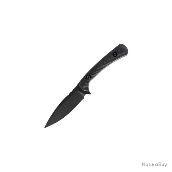 Couteau Fixe Toor Ravyth S Lame Acier CPM-M4 Manche G10 Noir Sculpt� �tui Kydex Noir Made In USA