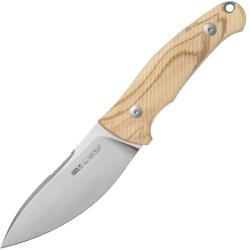 Couteau Fixe Viper Nordlys Lame Acier N690 Manche Bois D'olivier &Eacute;tui Cuir Marron Made In Italy