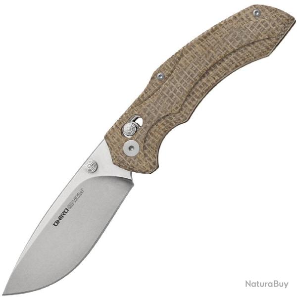 Couteau Viper Oniro Lame Acier CPM MagnaCut Manche Micarta Marron Crossbar Lock Made In Italy
