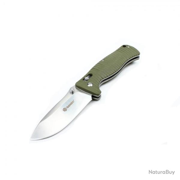 Couteau Ganzo G720 Lame Acier 440C Manche G10 Vert Olive G-Lock GAG720GR