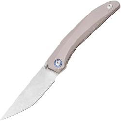 Couteau MKM Detonario Lame Acier M390 Manche Aluminium Gris Liner Lock Made In Italy MKMDTAGM