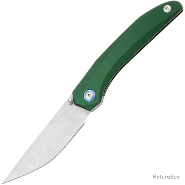 Couteau MKM Detonario Lame Acier M390 Manche Aluminium Anodis� Vert Liner Lock Made In Italy MKMDTAG