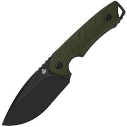 Couteau Fixe QSP Knife Tiny TOT Lame Acier 10Cr15CoMoV Manche G10 Vert Olive &Eacute;tui Kydex QS169B2