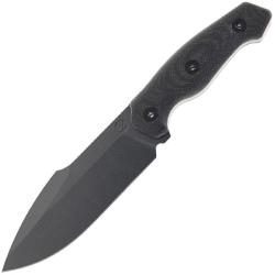 Couteau Fixe Kunwu Stiffy G Lame Acier ASSAB 88 Manche Micarta Noir &Eacute;tui Kydex Noir KUNF712BK1