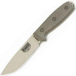 Couteau Fixe ESEE Knives Model 4 Lame Acier 1095 Manche Micarta &Eacute;tui Polym&egrave;re Made In USA ES4PMBDT