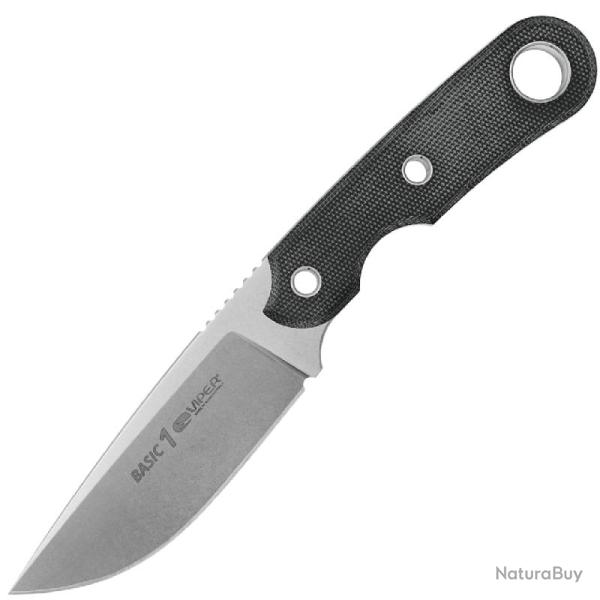 Couteau Fixe Viper Basic1 Lame Acier D2 Manche Micarta Noir �tui Kydex Noir Made In Italy VT4028CB