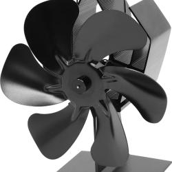 Ventilateur de Po&ecirc;le &agrave; Bois 6 Pales avec Thermom&egrave;tre - Sans &Eacute;lectricit&eacute; - Petit Format
