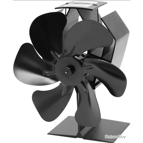 Ventilateur de Po�le � Bois 6 Pales avec Thermom�tre - Sans �lectricit� - Petit Format